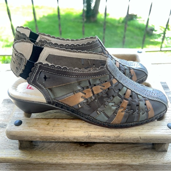 Pikolinos Romana Heels Womens Sz. US 9.5 EU 40 Woven Closed Toe Shoes. EUC - Picture 6 of 11